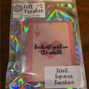 Pink Felt Freshie Air Freshener